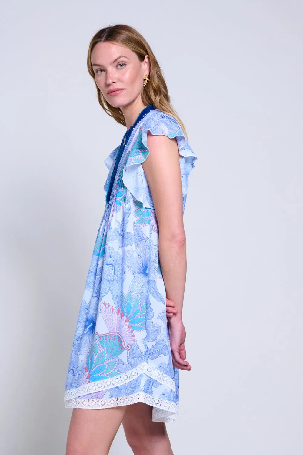 Mini Dress Sasha - Blue Padang sold by Poupette St Barth product image thumbnail 5
