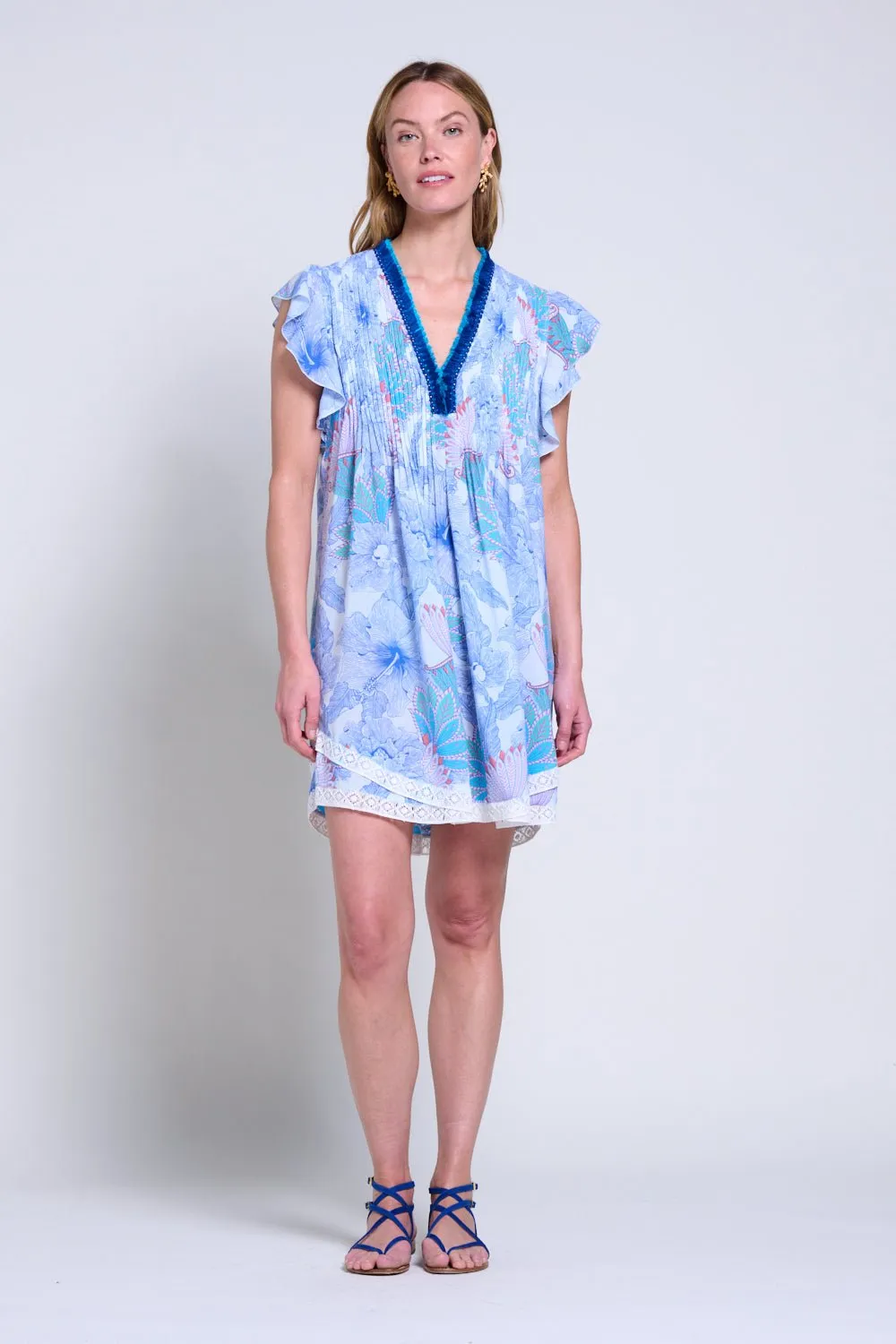 Mini Dress Sasha - Blue Padang sold by Poupette St Barth product image thumbnail 3
