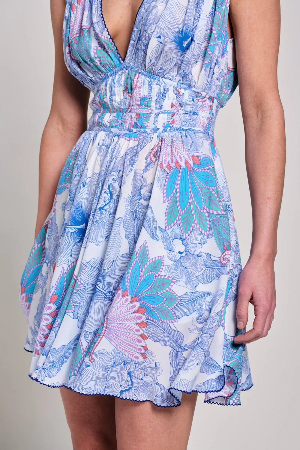 Mini Dress Ciao - Blue Padang sold by Poupette St Barth product image thumbnail 5