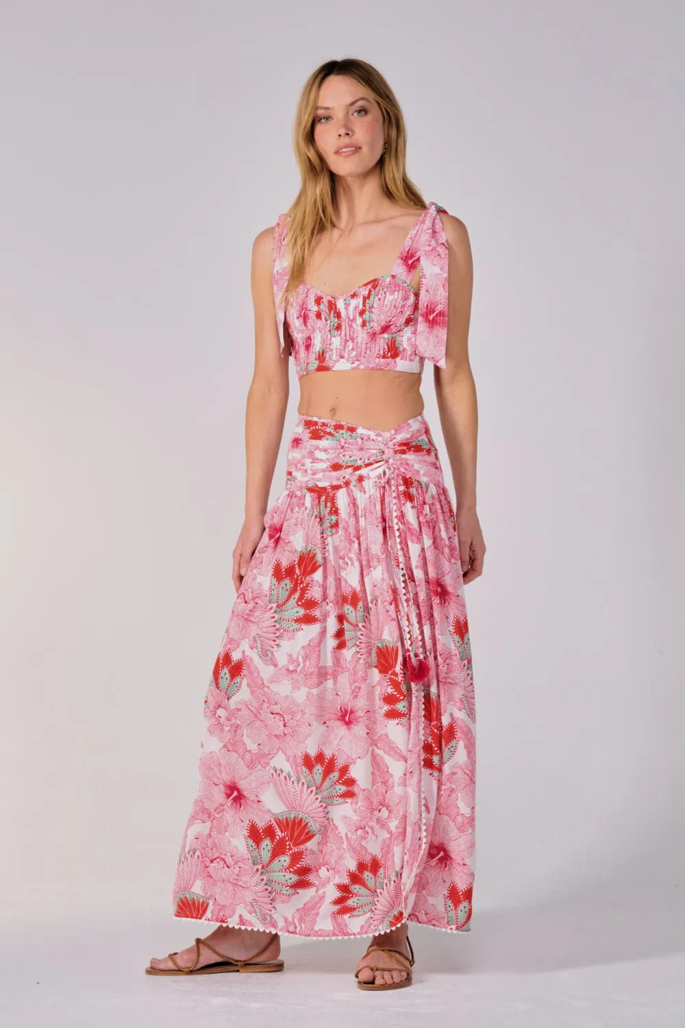 Long Skirt Carla - Pink Padang sold by Poupette St Barth product image thumbnail 3