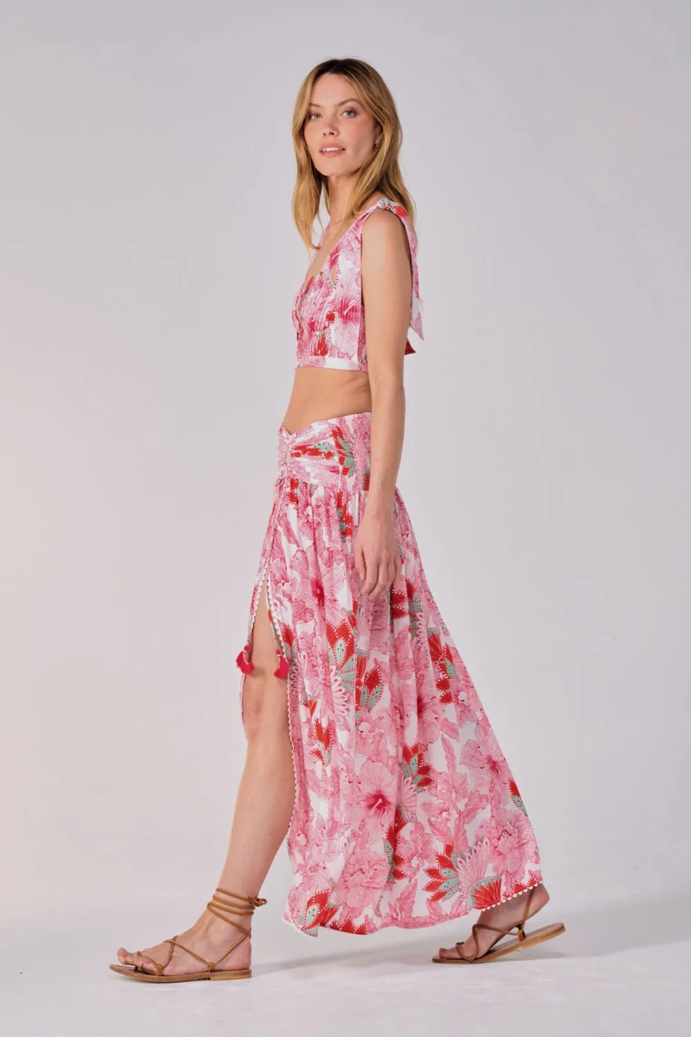 Long Skirt Carla - Pink Padang sold by Poupette St Barth product image thumbnail 4