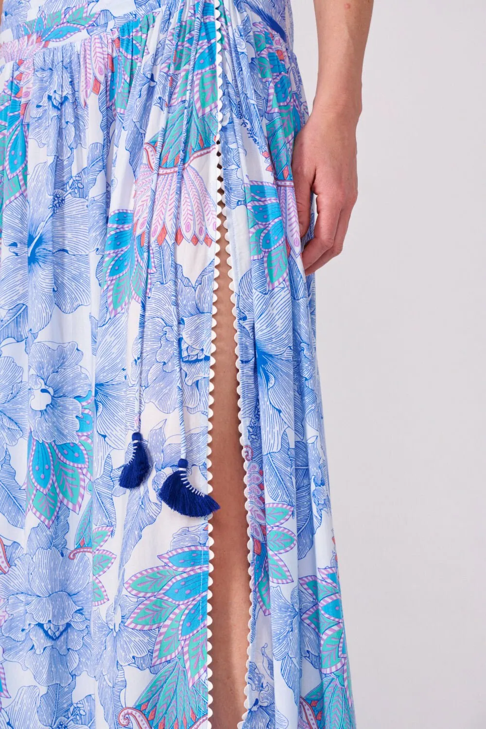 Long Skirt Carla - Blue Padang sold by Poupette St Barth product image thumbnail 5