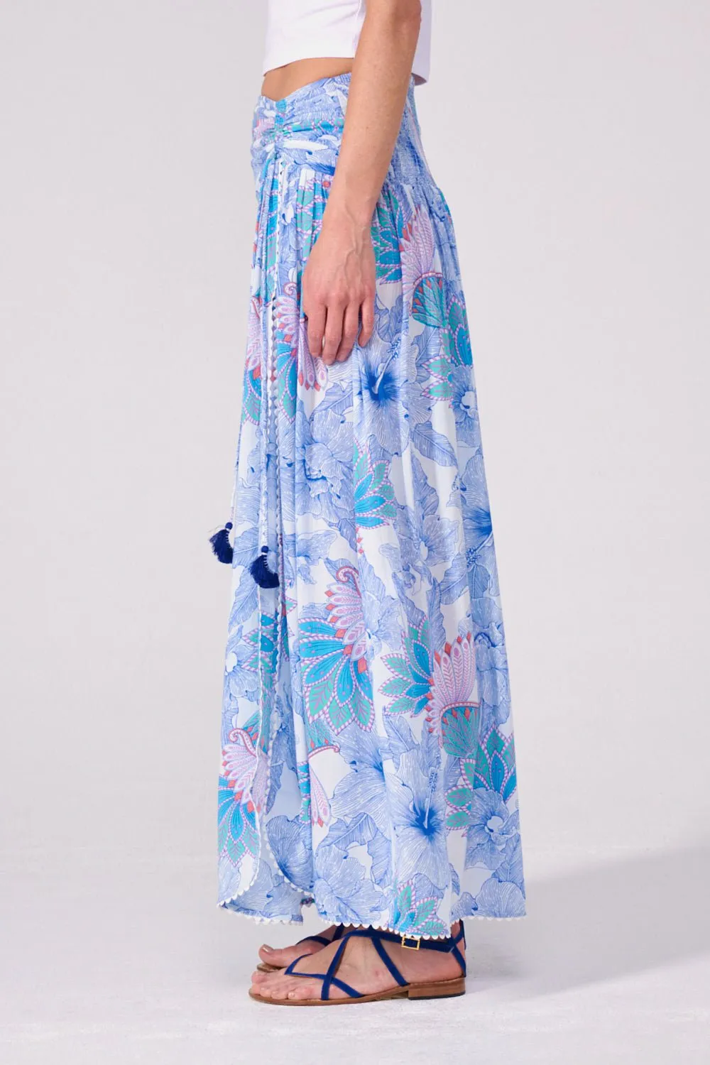 Long Skirt Carla - Blue Padang sold by Poupette St Barth product image thumbnail 3