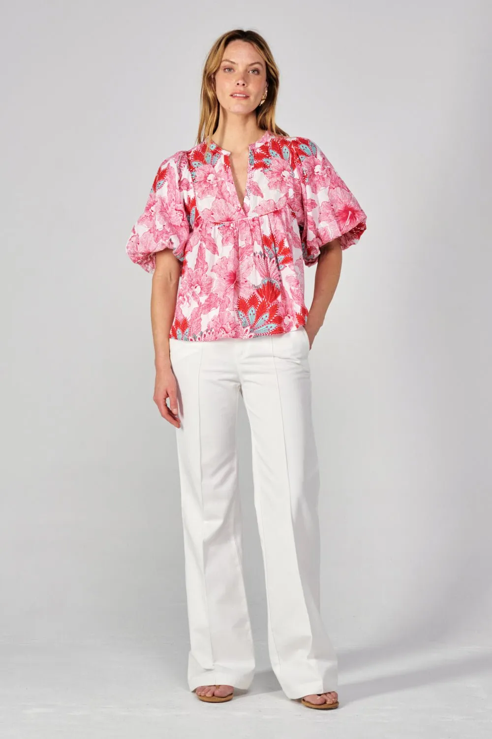 Blouse Flores - Pink Padang sold by Poupette St Barth product image thumbnail 5