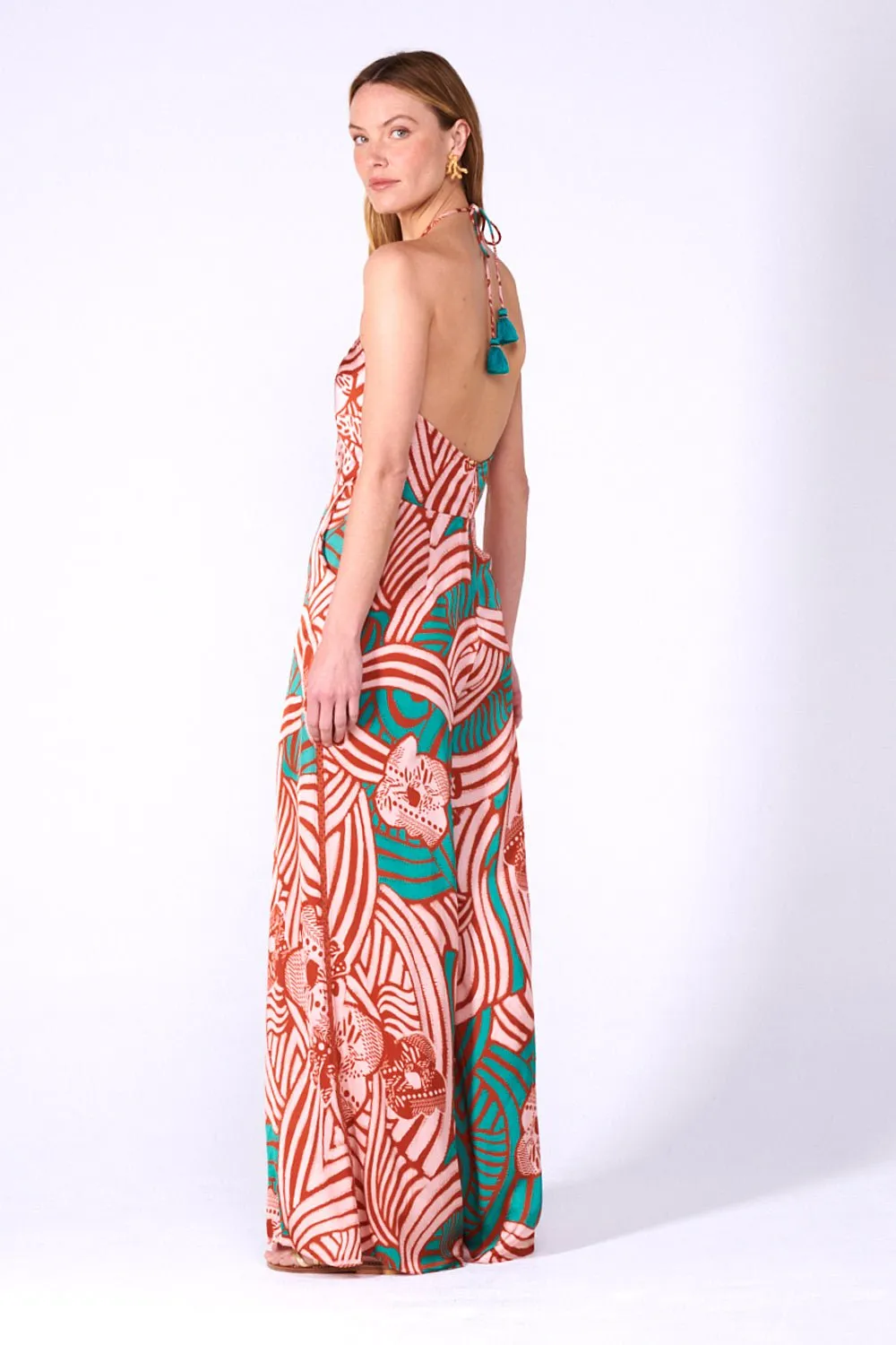 Long Jumpsuit Cilia - Brick Japonism sold by Poupette St Barth product image thumbnail 4