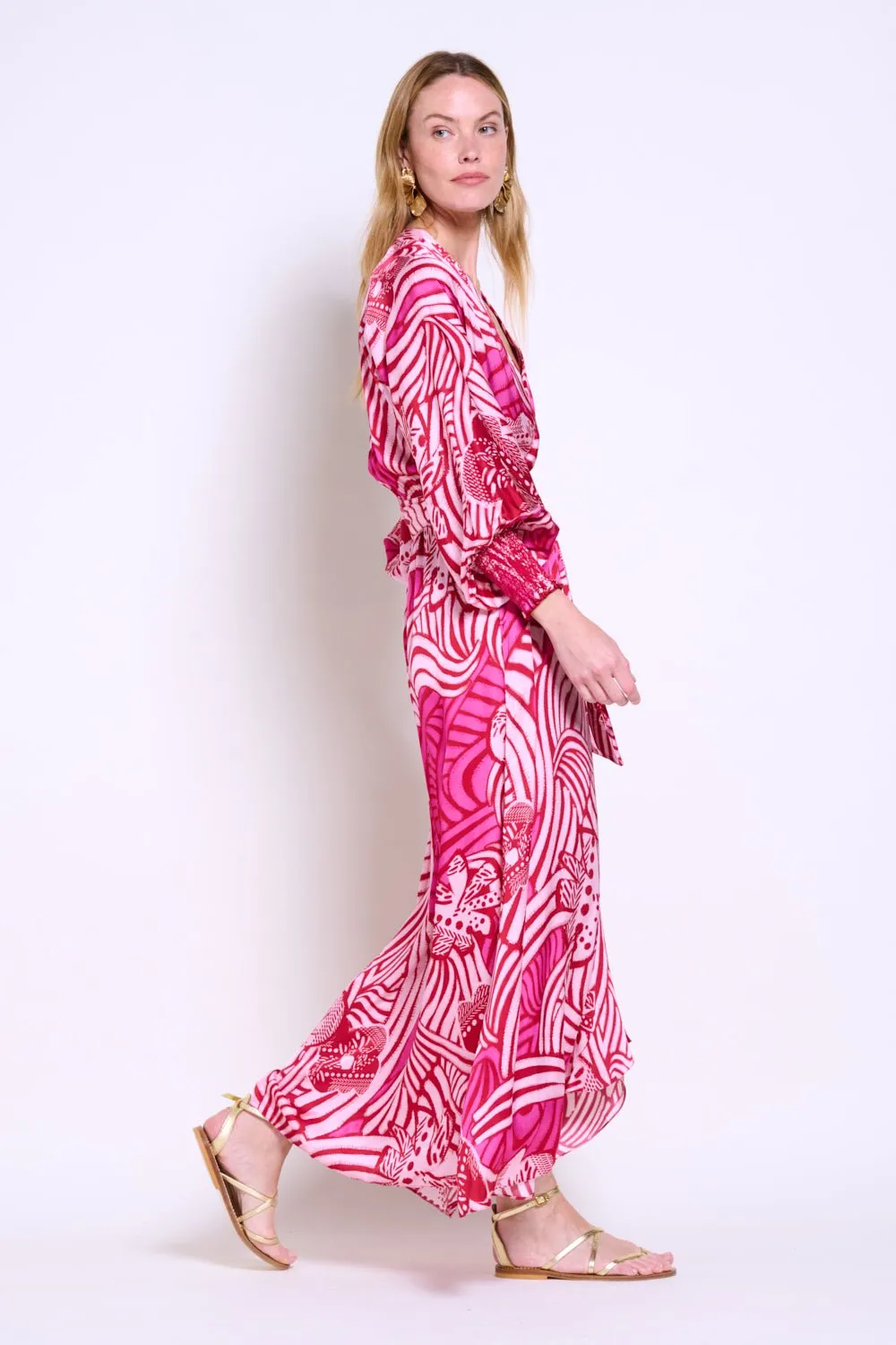 Long Dress Kristen - Pink Japonism sold by Poupette St Barth product image thumbnail 3