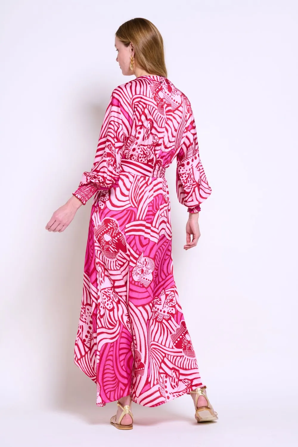 Long Dress Kristen - Pink Japonism sold by Poupette St Barth product image thumbnail 4