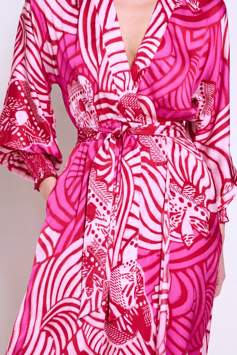 Long Dress Kristen - Pink Japonism sold by Poupette St Barth product image thumbnail 5