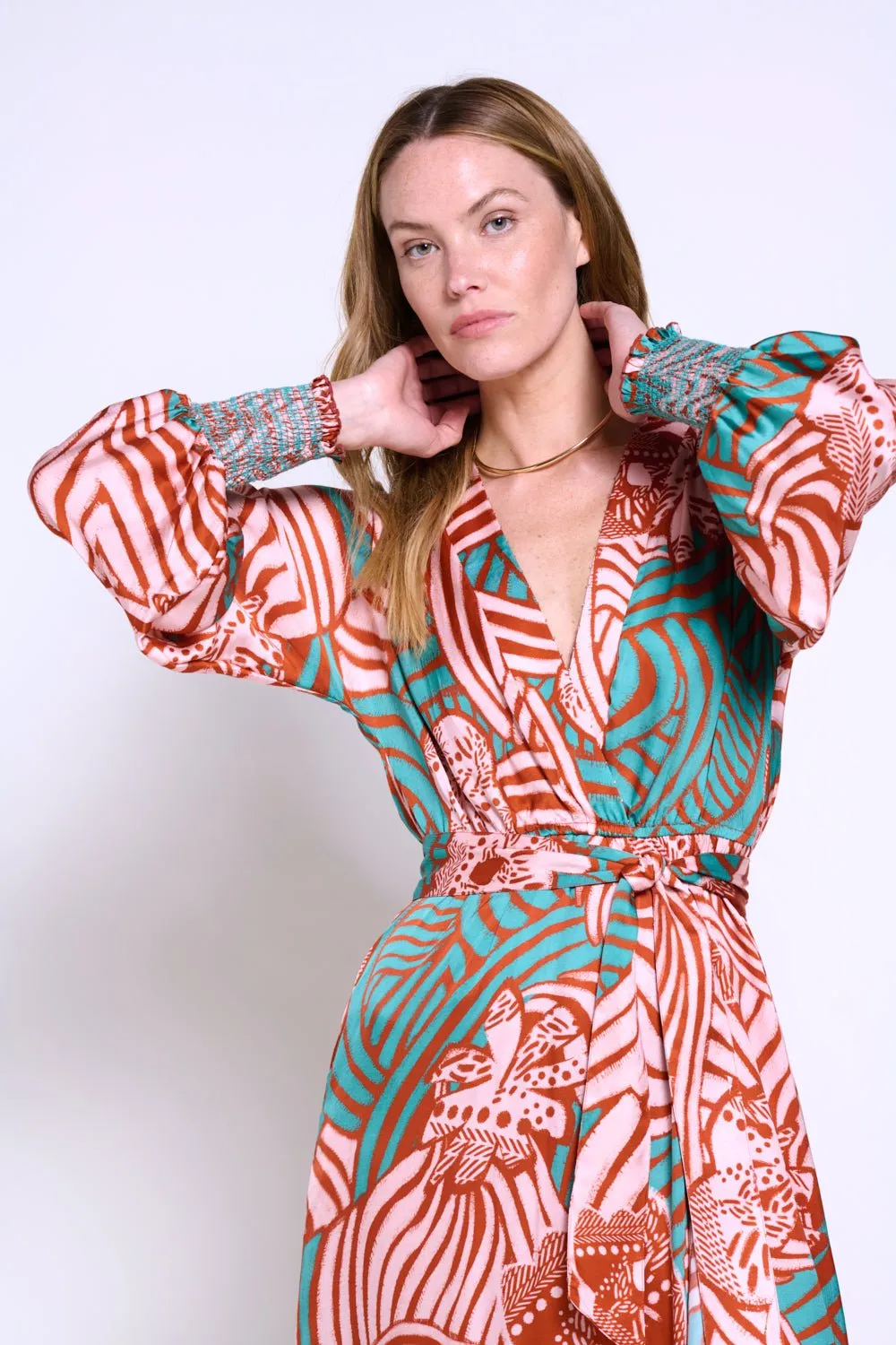 Long Dress Kristen - Brick Japonism sold by Poupette St Barth product image thumbnail 2