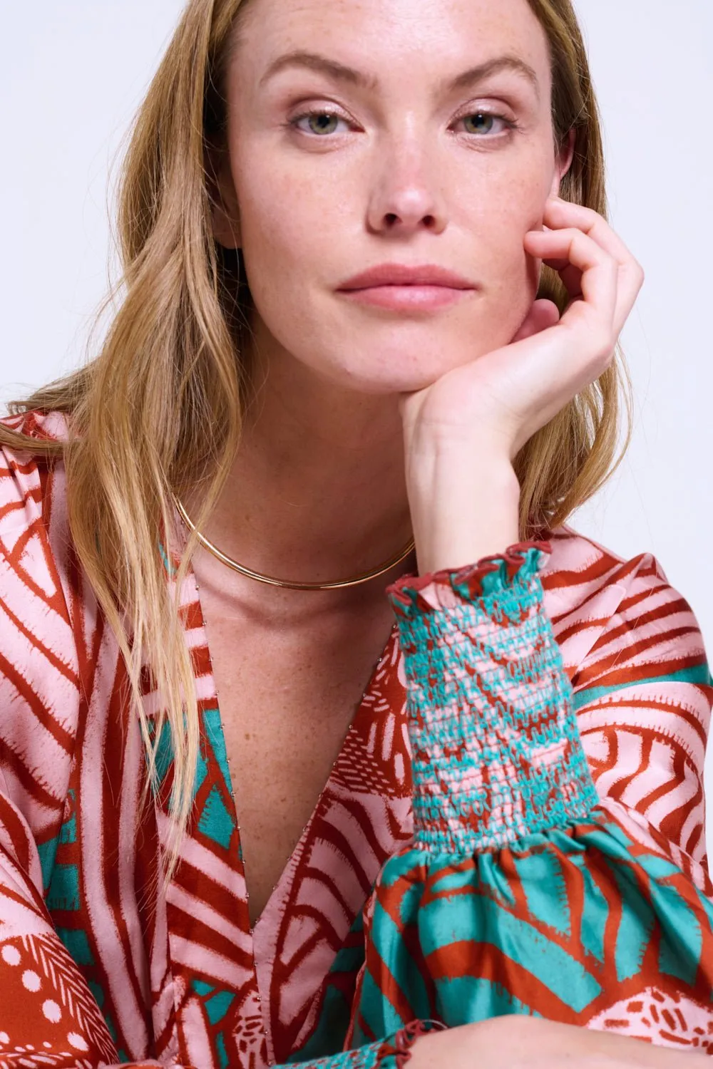 Long Dress Kristen - Brick Japonism sold by Poupette St Barth product image thumbnail 5