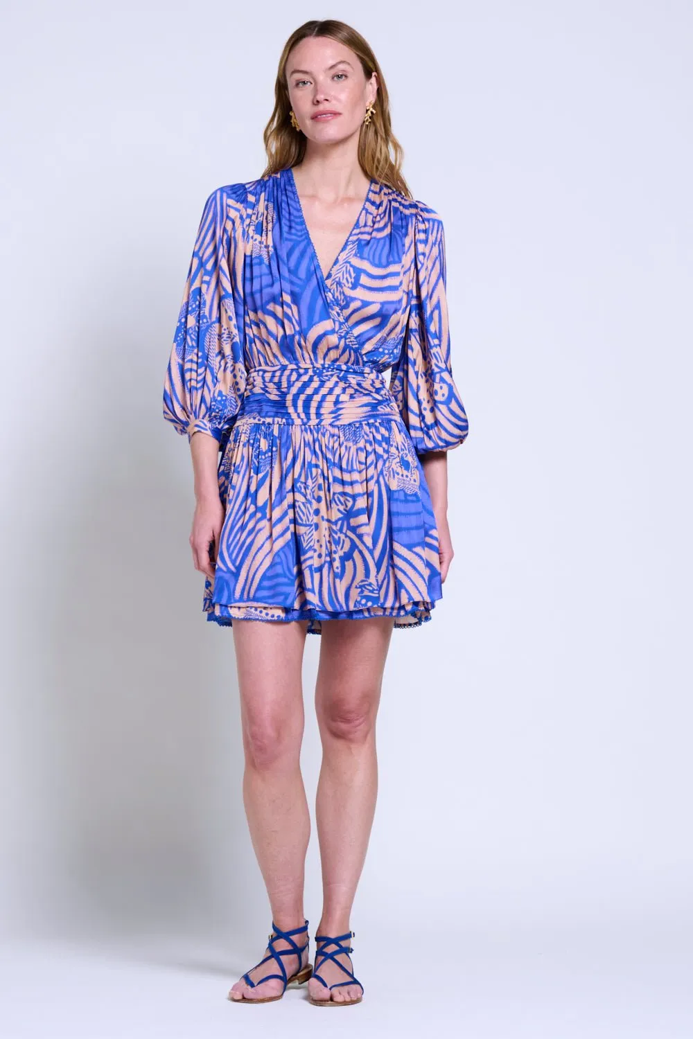 Mini Dress Colleen - Blue Japonism sold by Poupette St Barth product image thumbnail 3