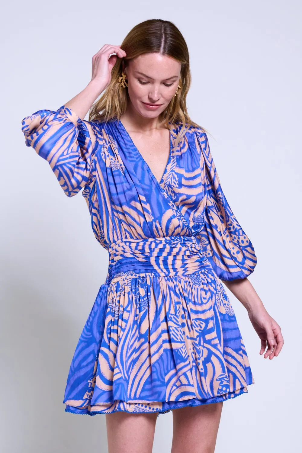 Mini Dress Colleen - Blue Japonism sold by Poupette St Barth product image thumbnail 5