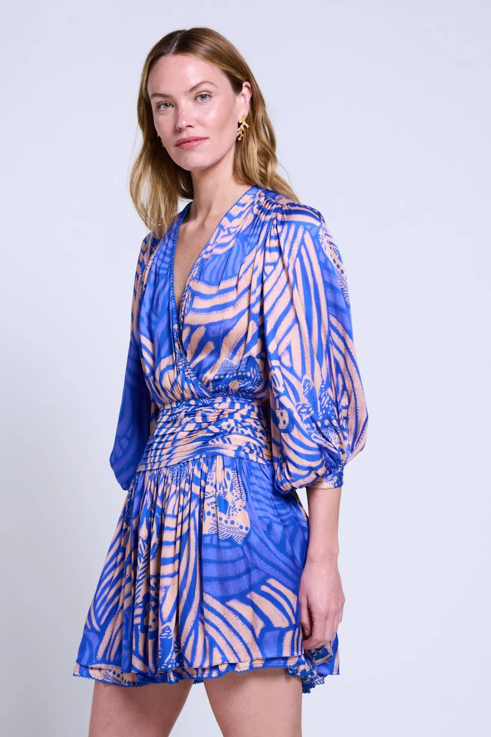 Mini Dress Colleen - Blue Japonism sold by Poupette St Barth product image thumbnail 4