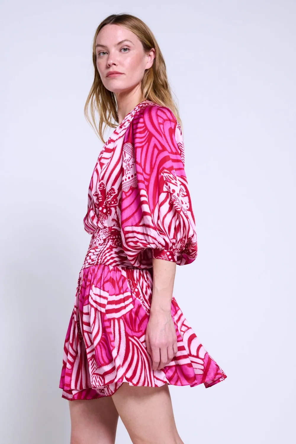 Mini Dress Colleen - Pink Japonism sold by Poupette St Barth product image thumbnail 2