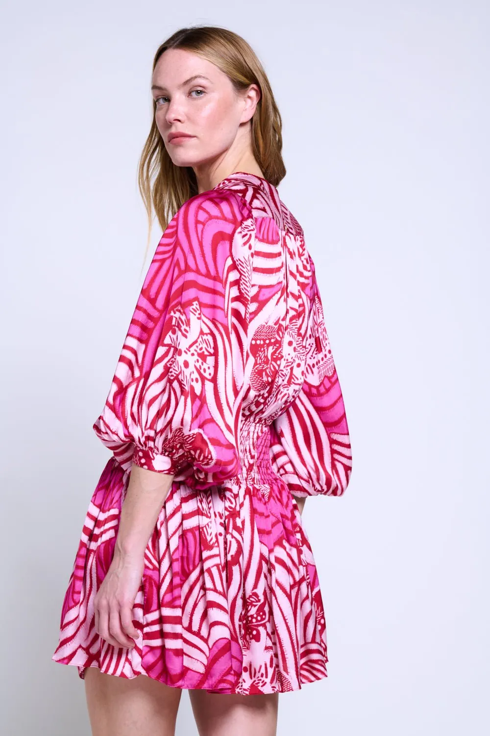 Mini Dress Colleen - Pink Japonism sold by Poupette St Barth product image thumbnail 3