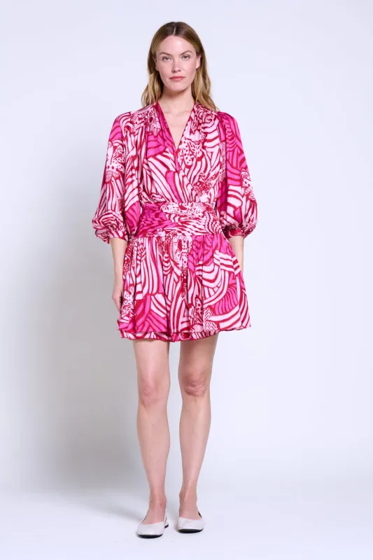 Mini Dress Colleen - Pink Japonism sold by Poupette St Barth