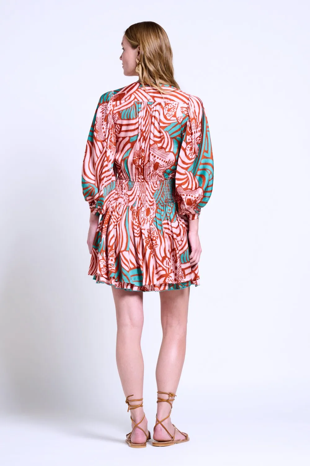 Mini Dress Colleen - Brick Japonism sold by Poupette St Barth product image thumbnail 5