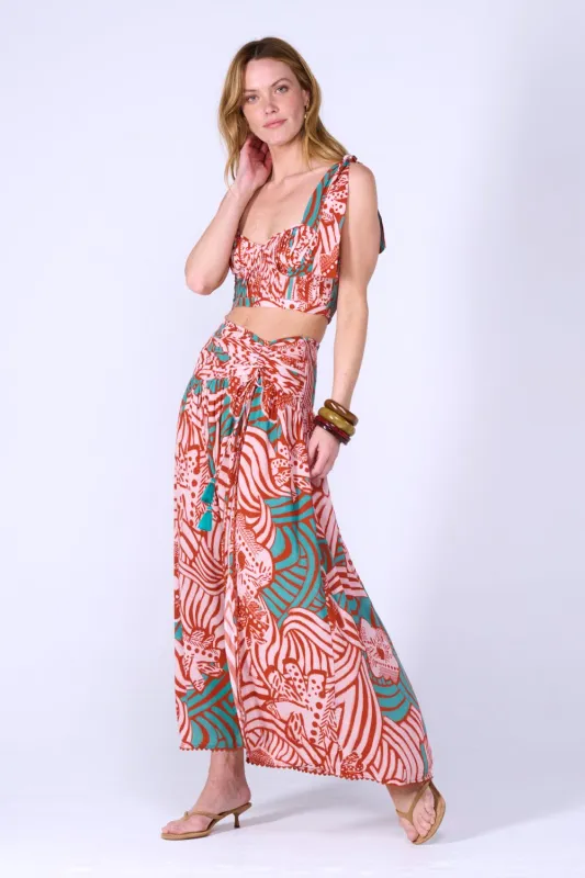 Long Skirt Carla - Brick Japonism sold by Poupette St Barth