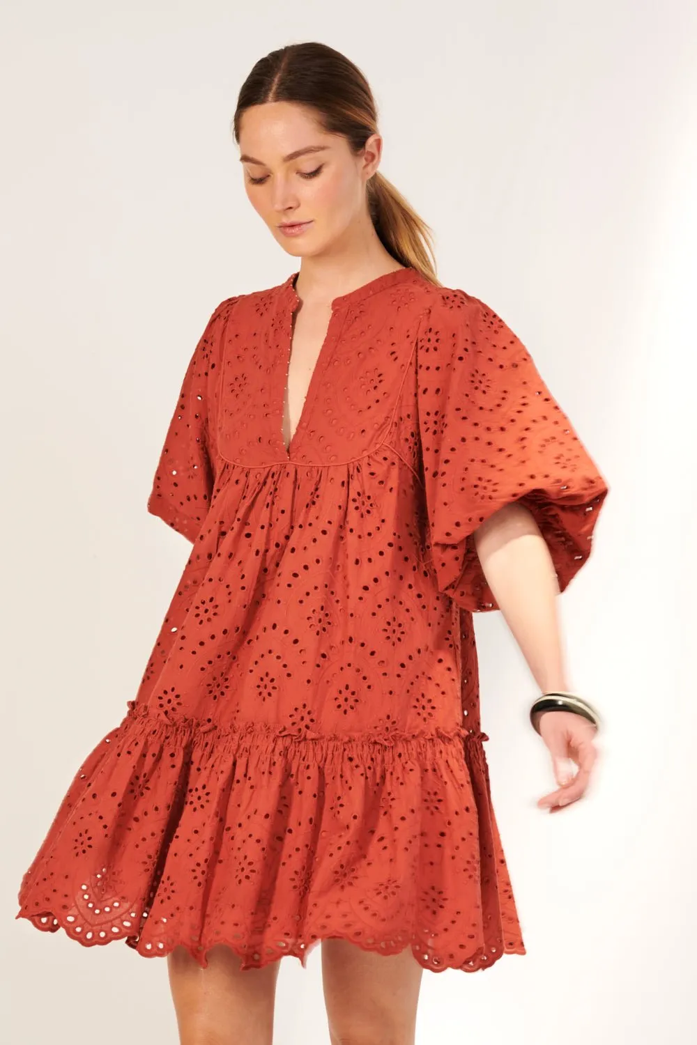 Mini Dress Cruz - Paprika sold by Poupette St Barth product image thumbnail 4