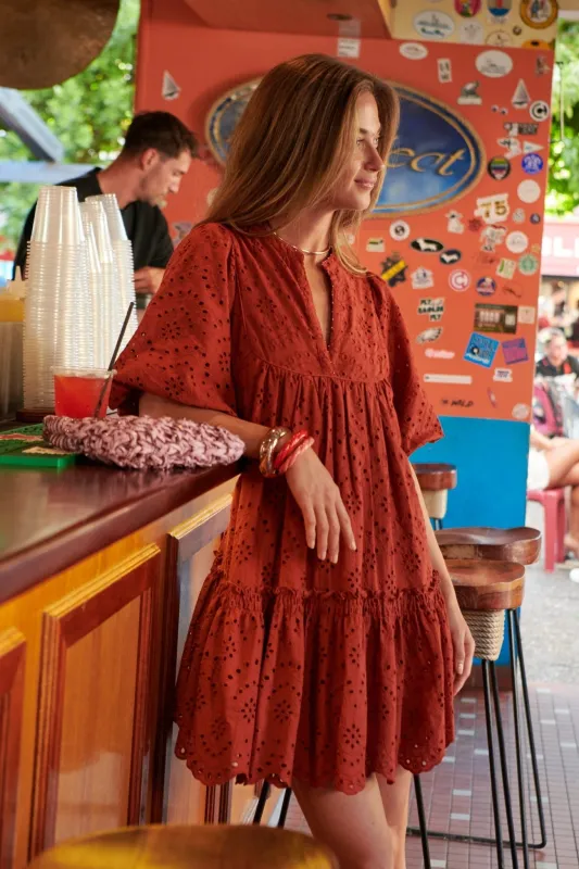 Mini Dress Cruz - Paprika sold by Poupette St Barth