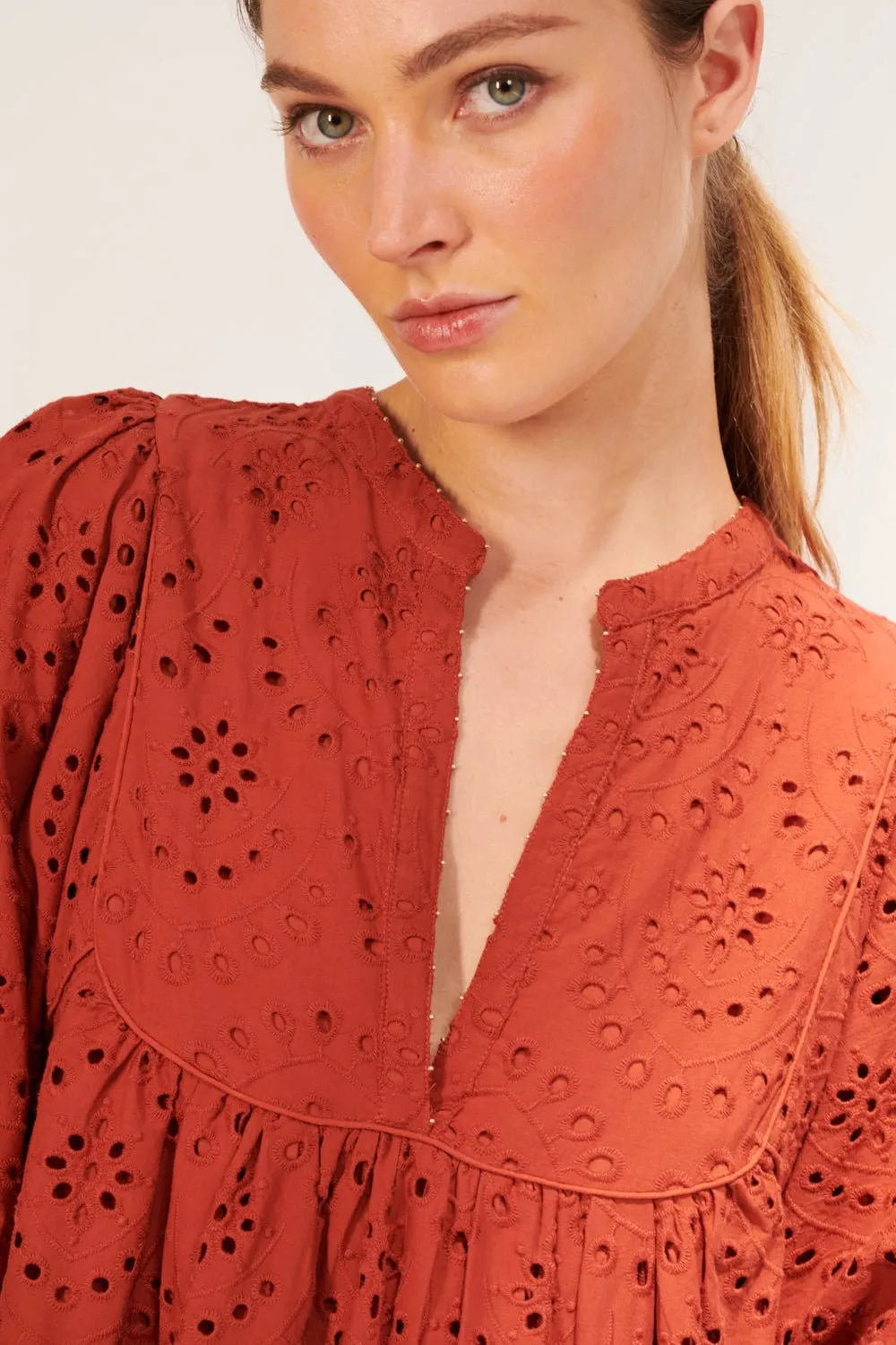 Mini Dress Cruz - Paprika sold by Poupette St Barth product image thumbnail 5