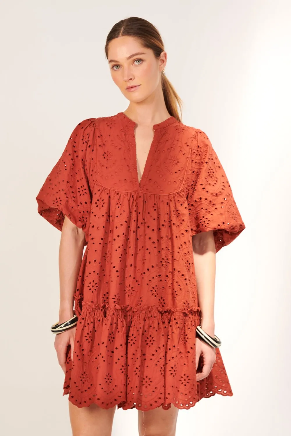 Mini Dress Cruz - Paprika sold by Poupette St Barth product image thumbnail 3