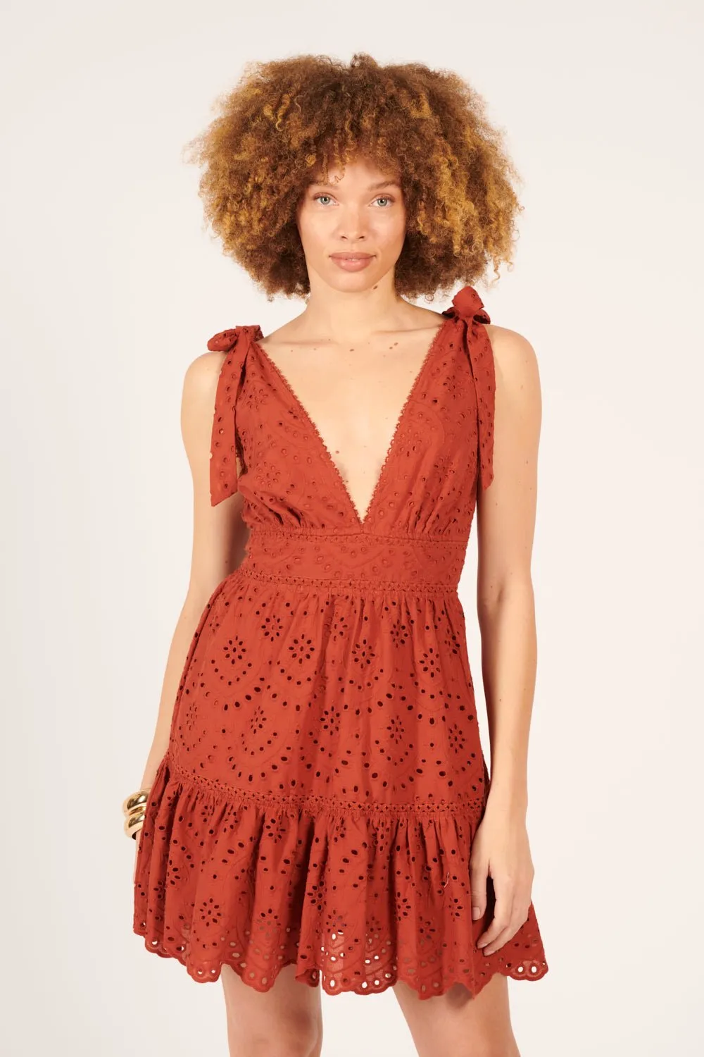 Mini Dress Cara - Paprika sold by Poupette St Barth product image thumbnail 2