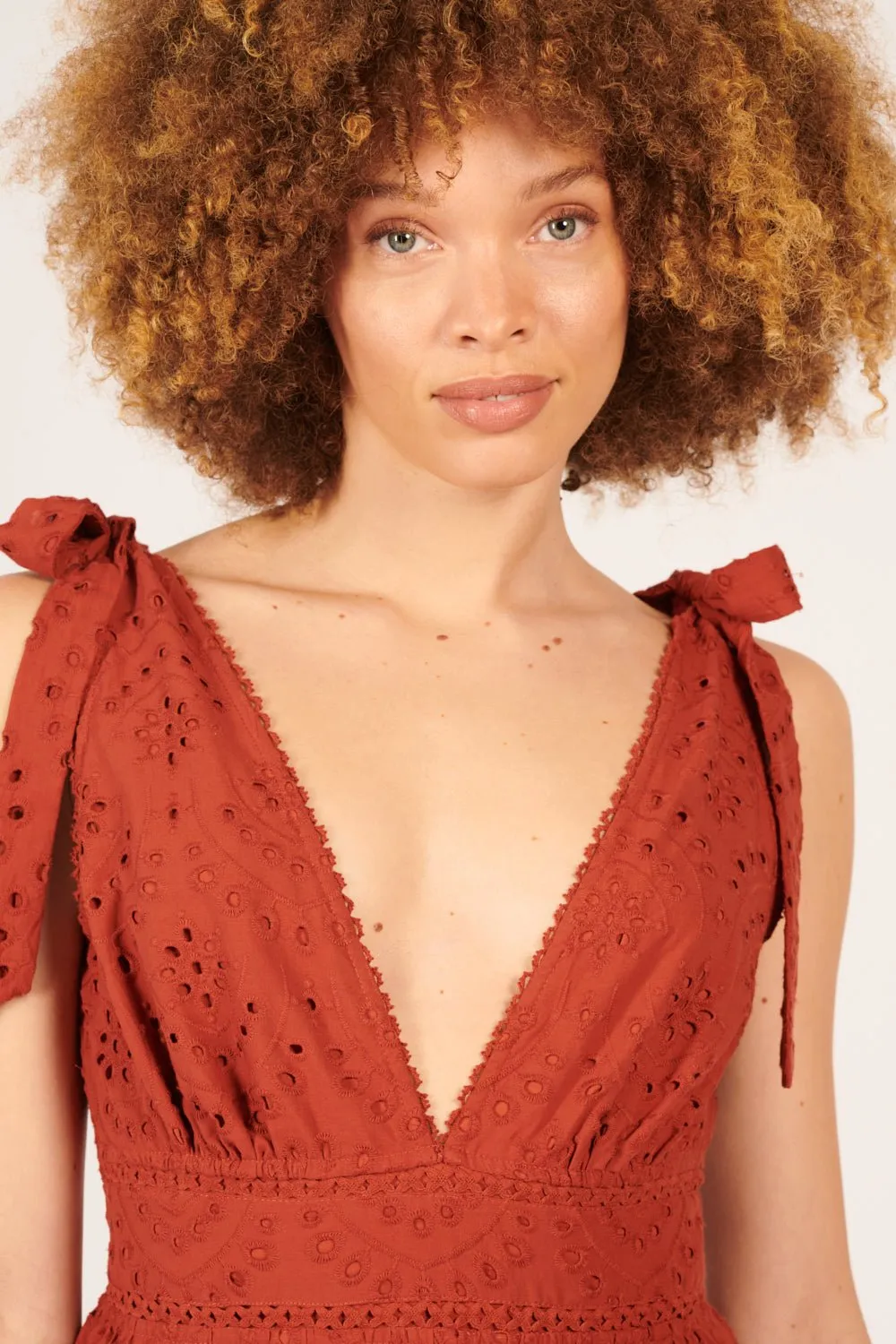 Mini Dress Cara - Paprika sold by Poupette St Barth product image thumbnail 3