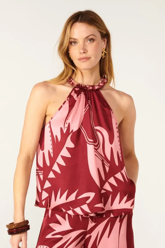 Top Cleo - Bordo Oasis sold by Poupette St Barth