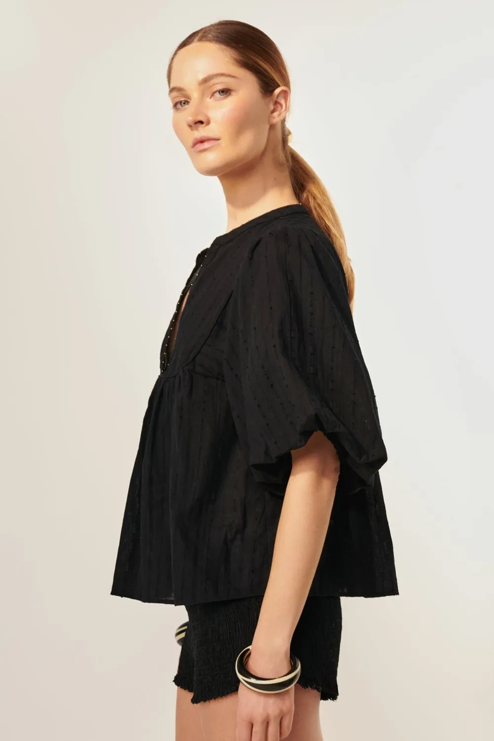 Blouse Flores - Black sold by Poupette St Barth product image thumbnail 5