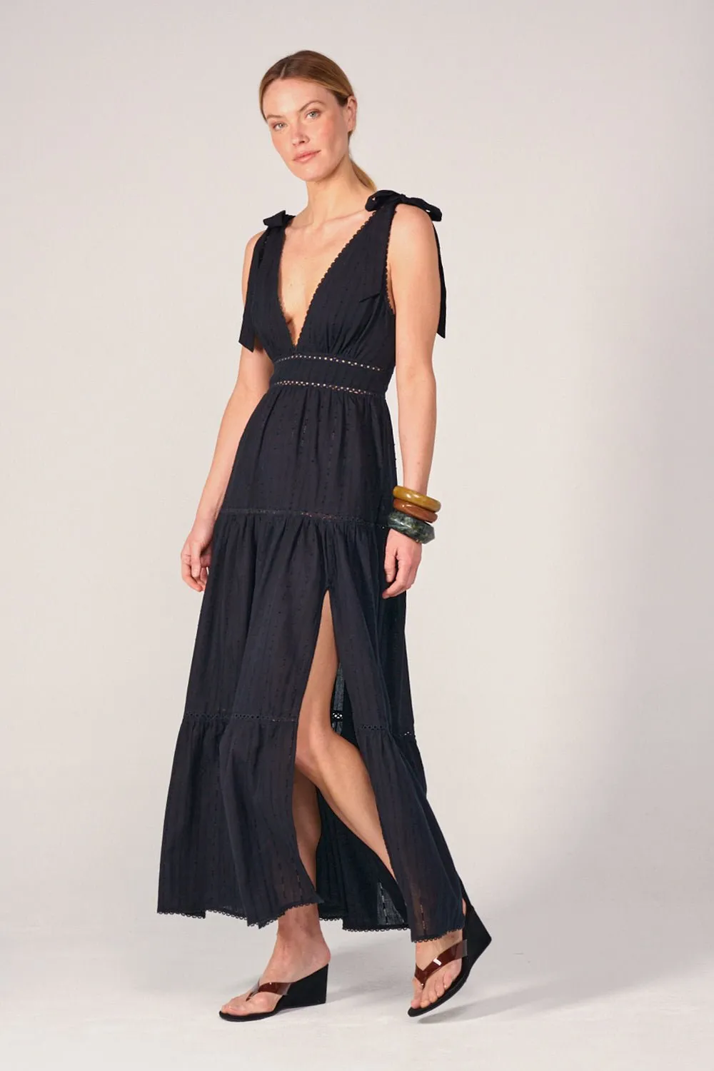 Long Dress Perla - Black sold by Poupette St Barth product image thumbnail 2