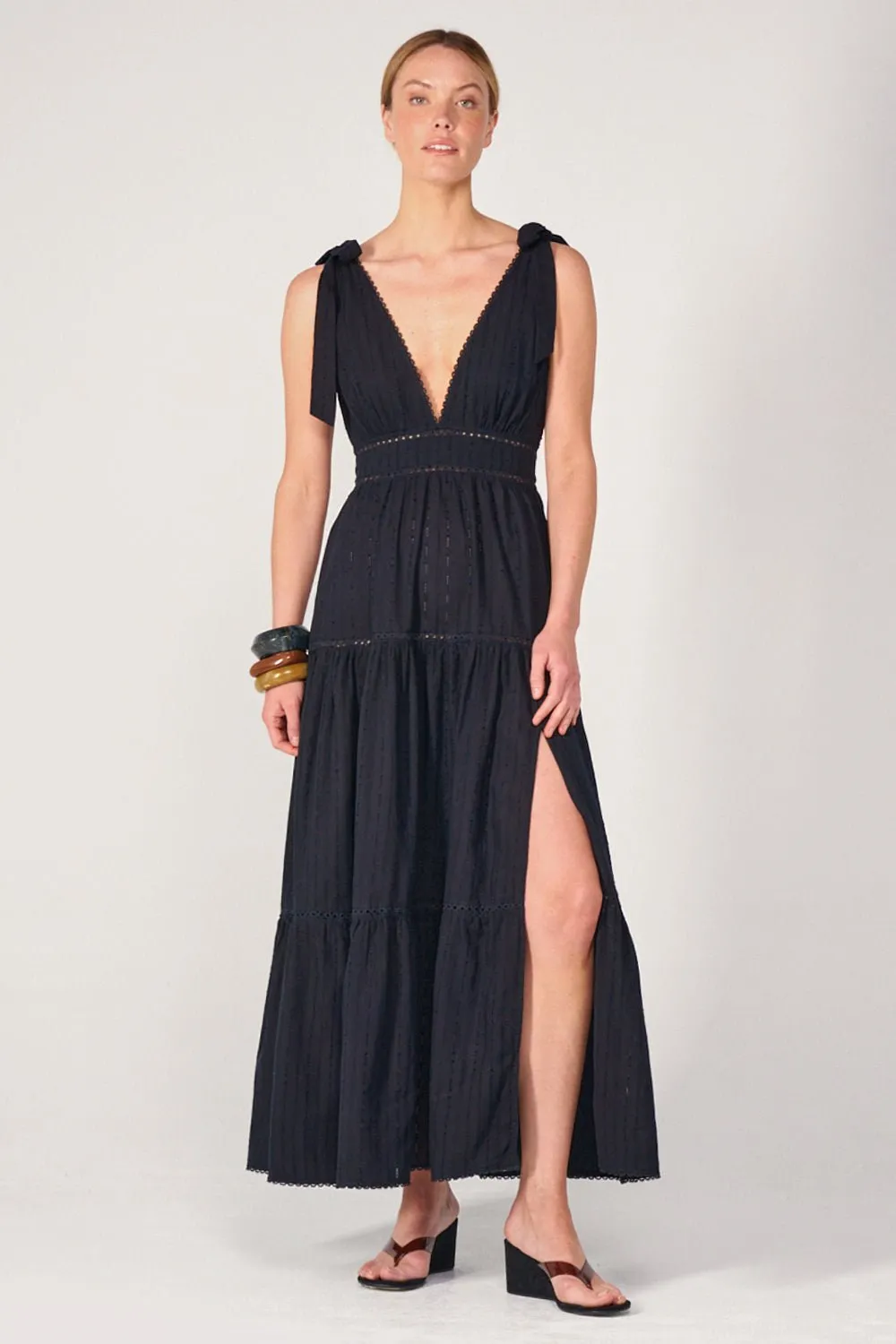 Long Dress Perla - Black sold by Poupette St Barth