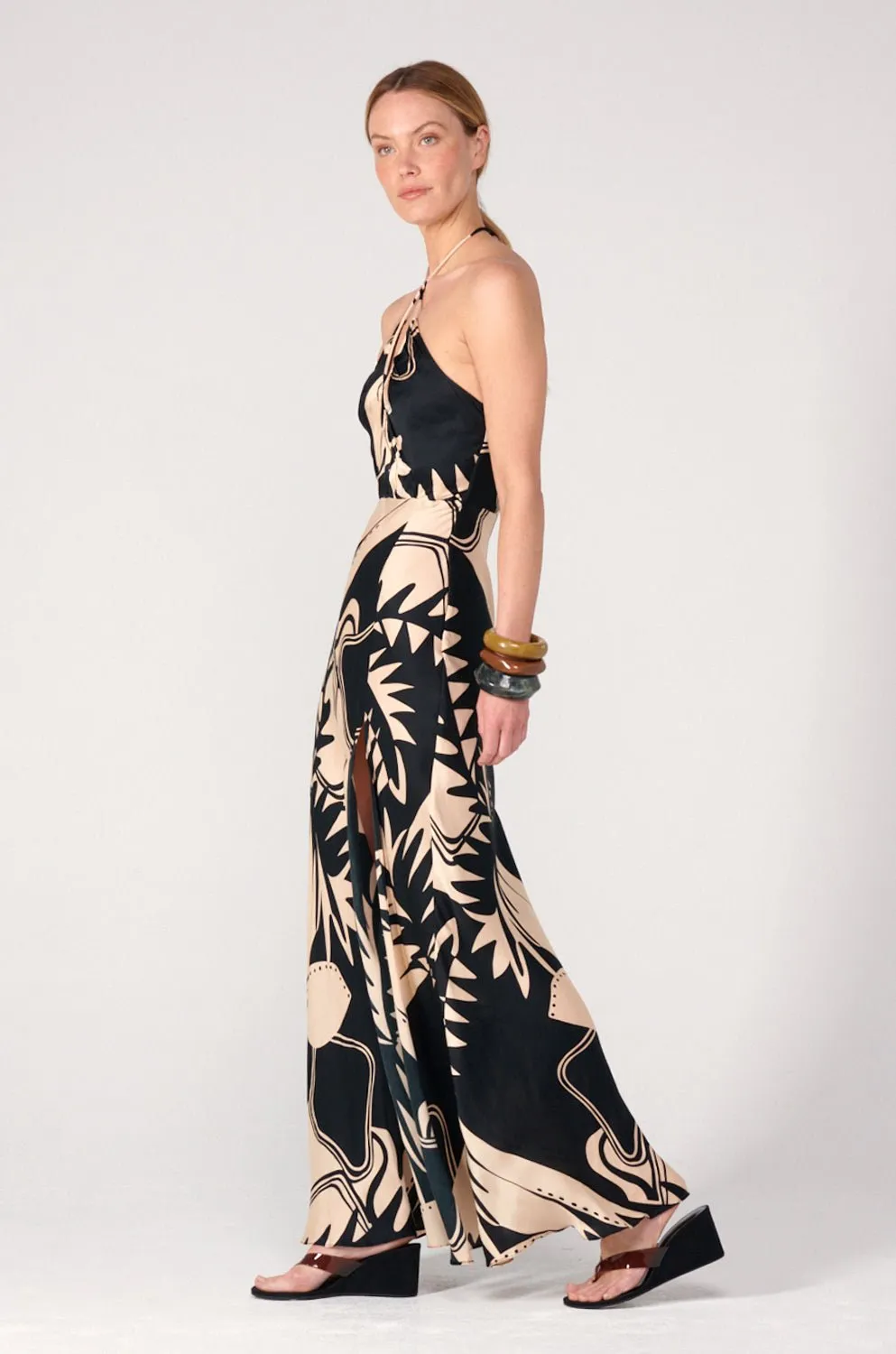 Long Dress Stella - Black Oasis sold by Poupette St Barth product image thumbnail 3