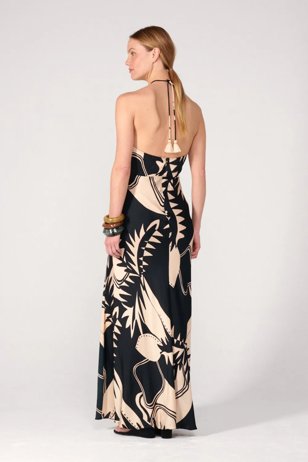 Long Dress Stella - Black Oasis sold by Poupette St Barth product image thumbnail 4