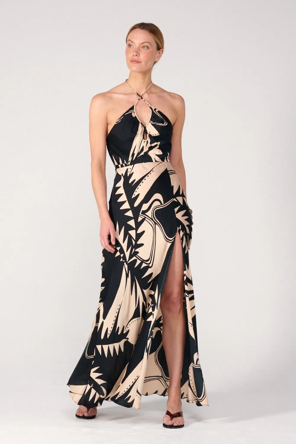 Long Dress Stella - Black Oasis sold by Poupette St Barth