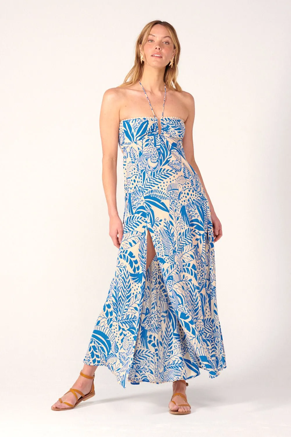 Long Dress Carla - Blue Toucan sold by Poupette St Barth