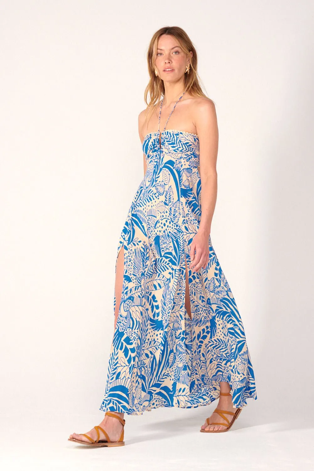 Long Dress Carla - Blue Toucan sold by Poupette St Barth product image thumbnail 3