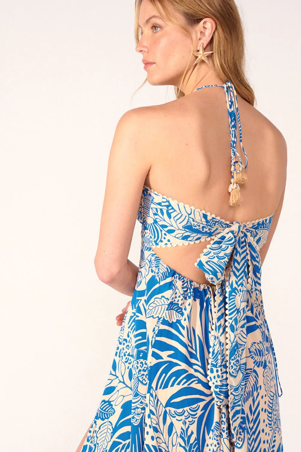 Long Dress Carla - Blue Toucan sold by Poupette St Barth product image thumbnail 4
