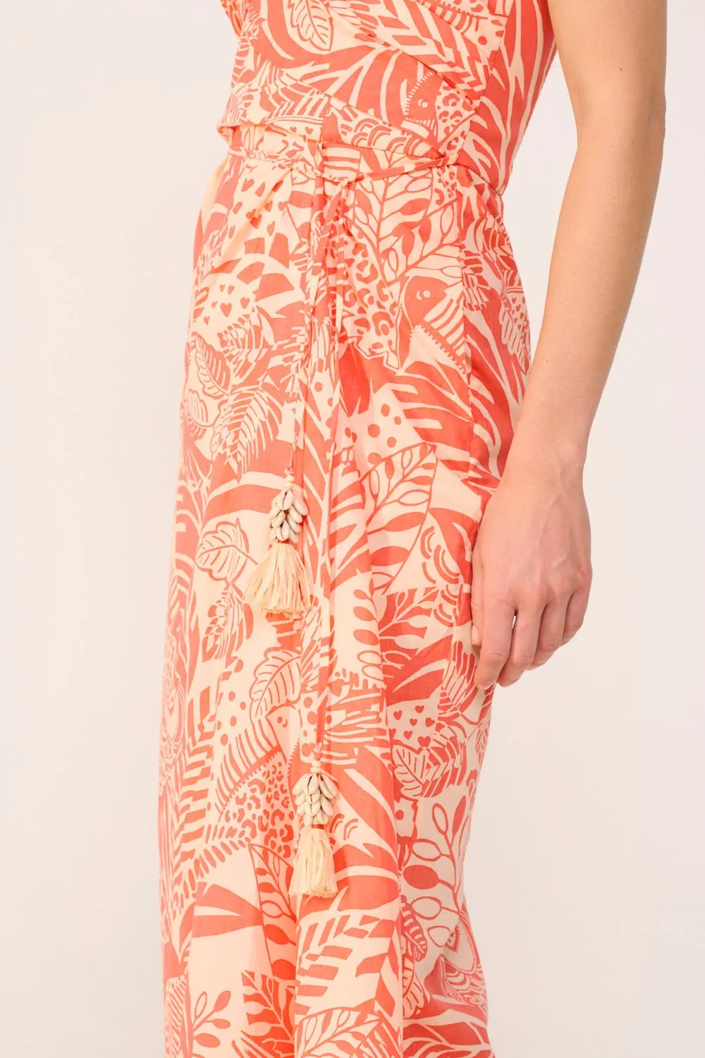 Long Dress Collina - Orange Toucan sold by Poupette St Barth product image thumbnail 4