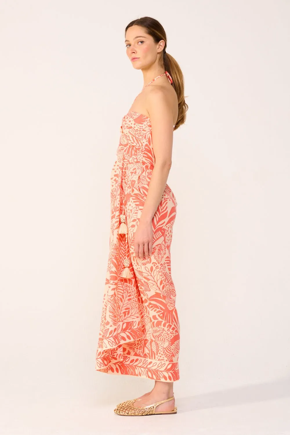 Long Dress Collina - Orange Toucan sold by Poupette St Barth product image thumbnail 3
