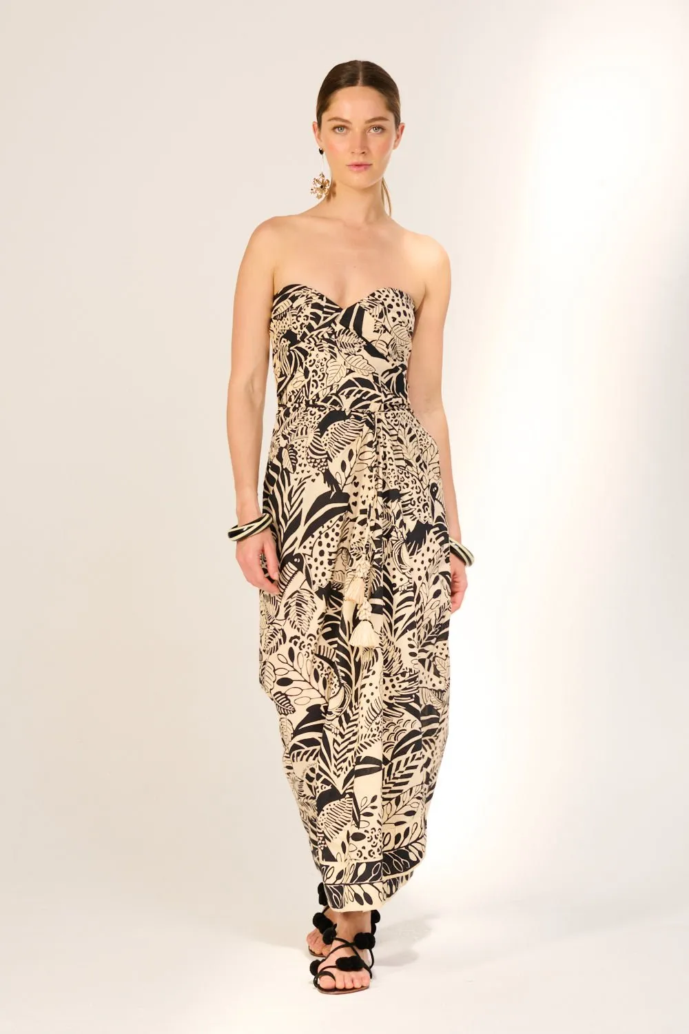 Long Dress Collina - Black Toucan sold by Poupette St Barth product image thumbnail 2