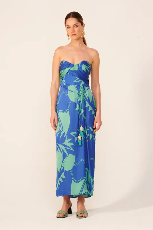Long Dress Collina - Blue Oasis sold by Poupette St Barth