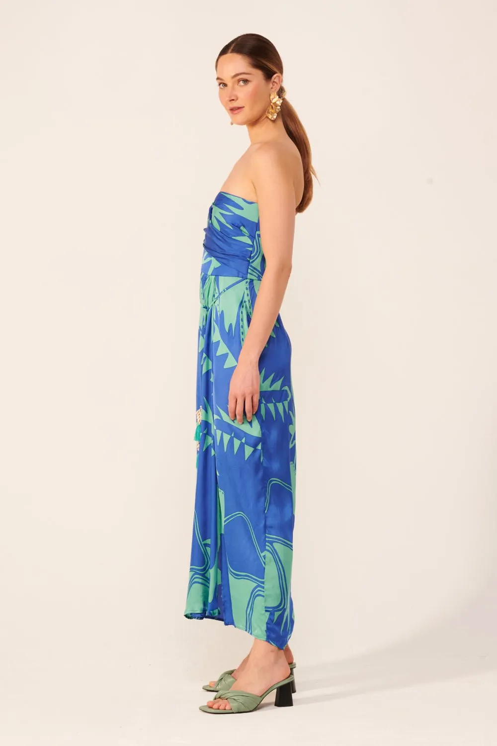 Long Dress Collina - Blue Oasis sold by Poupette St Barth product image thumbnail 5