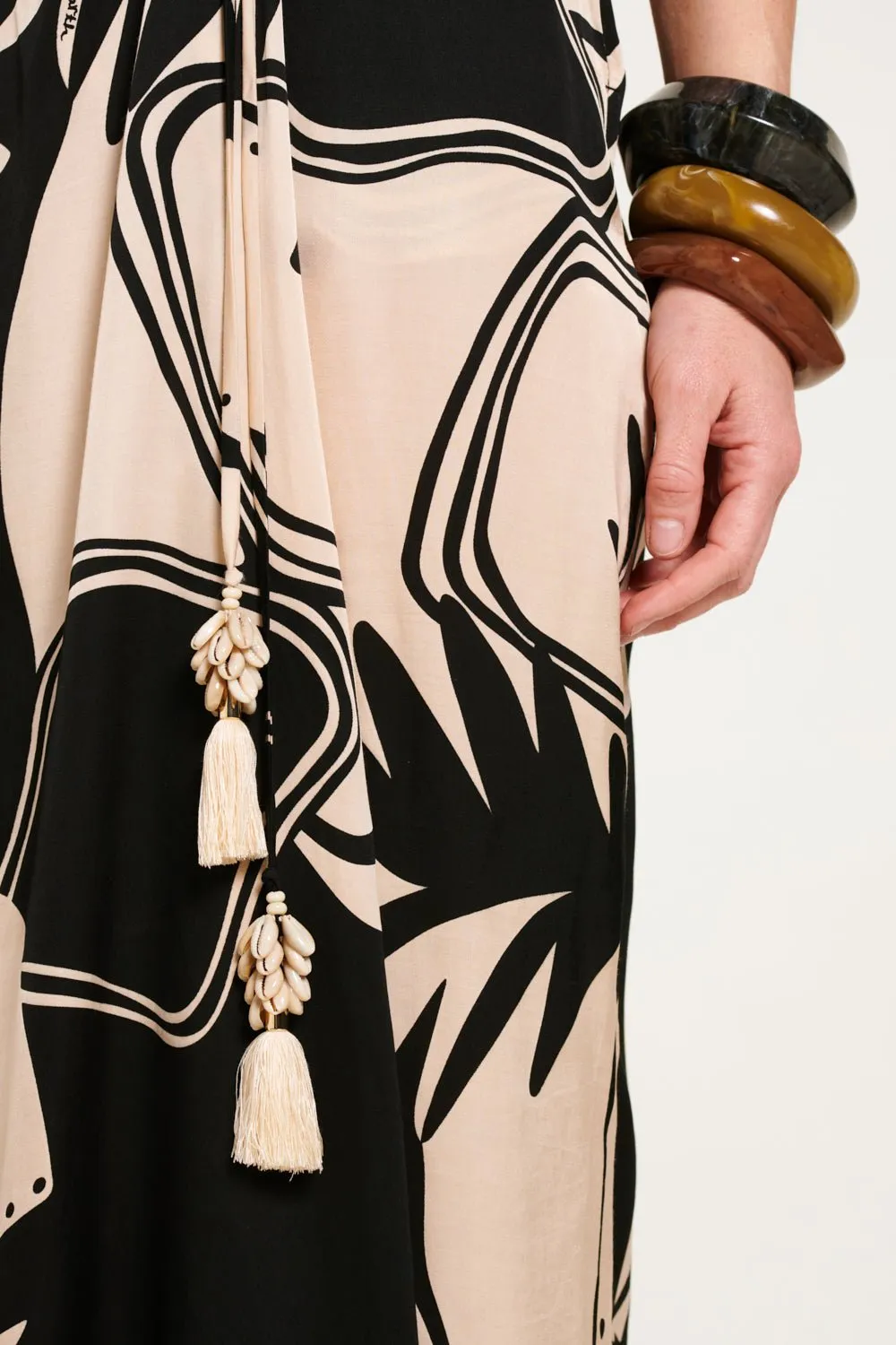 Long Dress Collina - Black Oasis sold by Poupette St Barth product image thumbnail 5