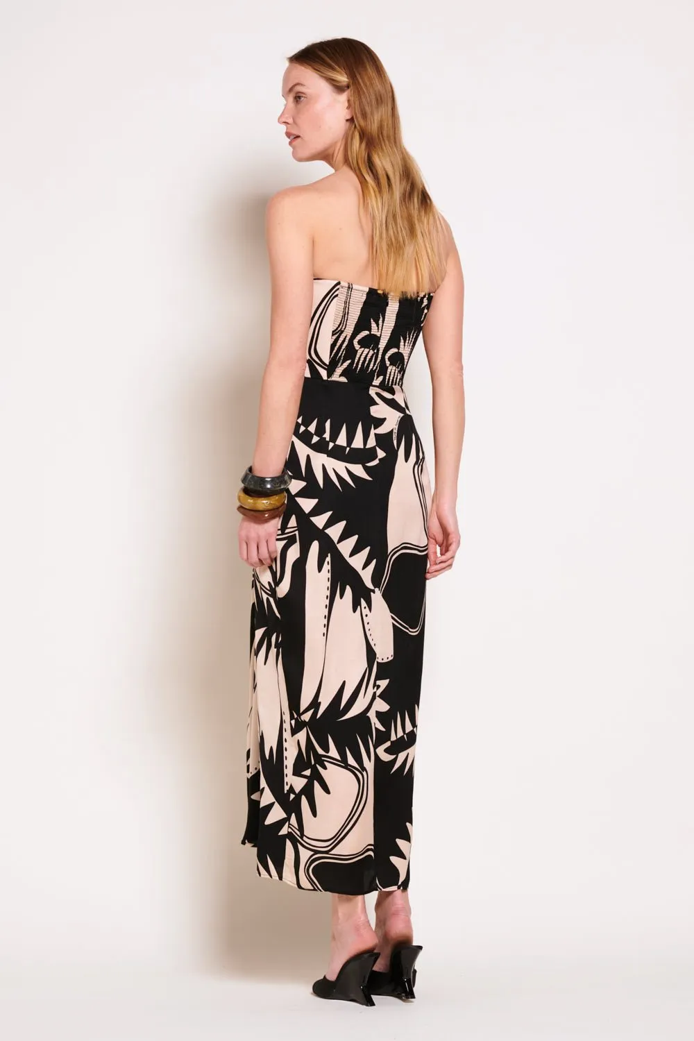 Long Dress Collina - Black Oasis sold by Poupette St Barth product image thumbnail 4