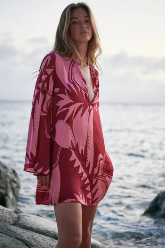 Mini Dress Gia - Bordo Oasis sold by Poupette St Barth