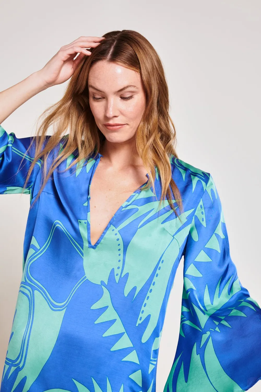 Mini Dress Gia - Blue Oasis sold by Poupette St Barth product image thumbnail 3