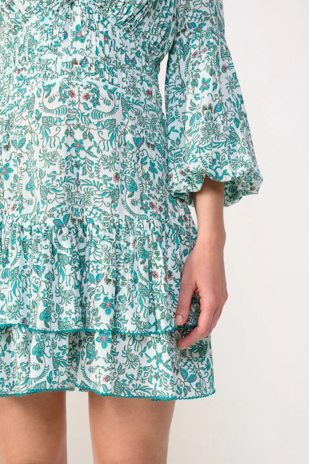 Mini Dress Chiara - Green Tiare sold by Poupette St Barth product image thumbnail 5