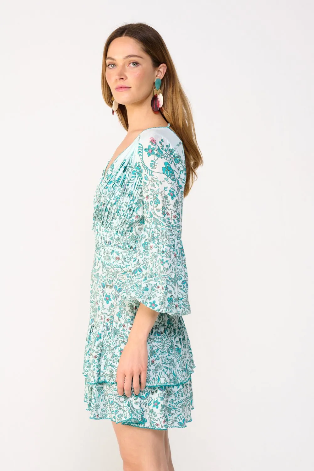 Mini Dress Chiara - Green Tiare sold by Poupette St Barth product image thumbnail 3