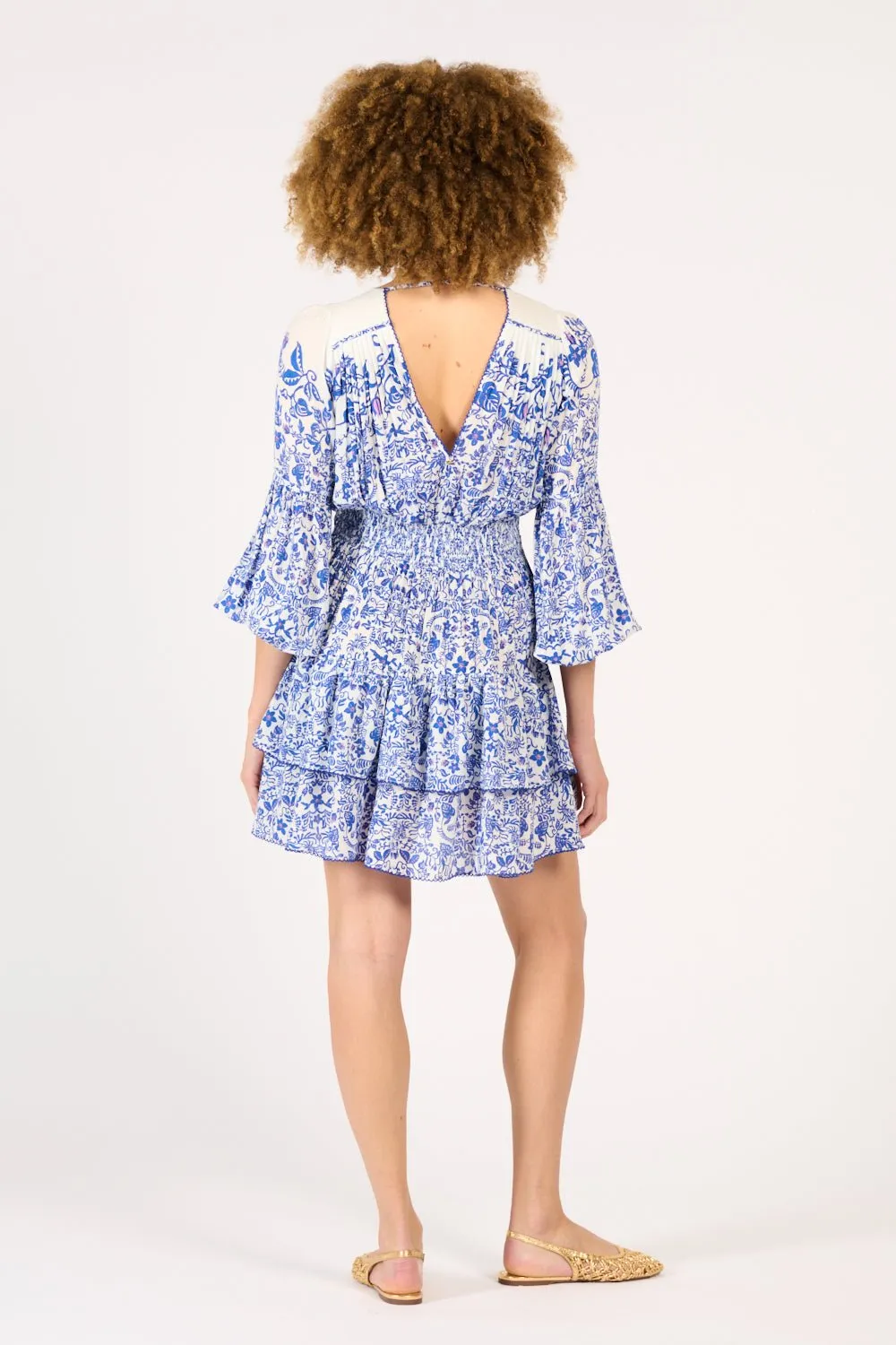 Mini Dress Chiara - Blue Tiare sold by Poupette St Barth product image thumbnail 4